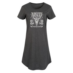 Women's - Instant Message - Austin, Texas Graphic T-shirt Dress - 1 of 4