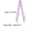 INSPIRE CHIC Women's Striped Print Skinny Long Satin Silky Ribbon Neck Scarves 1Pc - 3 of 4