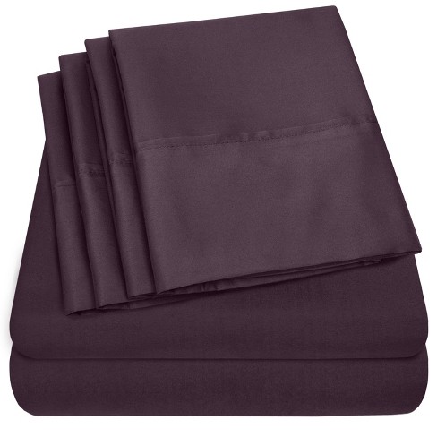 1500 Series Microfiber Solid Sheet Set, Extra Soft, Wrinkle Resistant,  King, Black : : Home