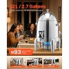 VEVOR Stainless Steel Beverage Dispenser, 2.7 Gallon Drink Dispenser  with Alcohol Burner, Hot & Cold Drink Dispensers, Silver - 3 of 4