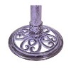 Evergreen 16" Metal Purple Floral Bird Bath with Perched Bird - 3 of 3