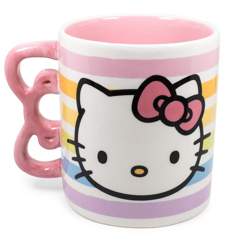 Silver Buffalo Hello Kitty Bow Handle Ceramic Mug | Holds 20 Ounces, 1 of 9