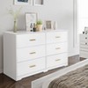 Modern drawer dresser with 6 drawers, solid structure, deep drawers, with anti-tip device, suitable for home, office, living room - 4 of 4