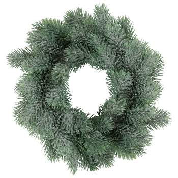 Northlight 10" Unlit Frosted Green Pine Christmas Wreath