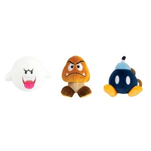 Club Mocchi Mocchi Super Mario 3pk Villains Mini Plush - 1 of 4