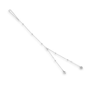 EVRY JEWELS WATERPROOF Gold or Silver Plated Beaded Hand Chain - 1 of 2