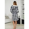 ADR Women's Short Robe, Plush Fleece Women's Robe, Hooded Bathrobe Woman - 4 of 4