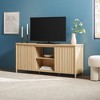 Walker Edison Scandinavian Reeded TV Stand with Storage for up to 70" TVs - 2 of 4