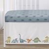 Sweet Jojo Designs Boy Baby Crib Bedding Set - Watercolor Dinosaur Dino Multicolor 4pc - 4 of 4