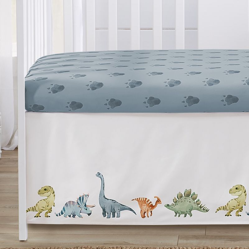 Sweet Jojo Designs Boy Baby Crib Bedding Set - Watercolor Dinosaur Dino Multicolor 4pc, 4 of 7