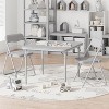 Boys and Girls Folding Table and Chairs Set of 3, Portable Table and Chair with Pu Soft Cushion,Suitable for Eating,Reading and Playing - 2 of 4