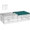 Akoasm 73 Inch Small Playpen & Yard Fence with Roof For Rabbits, Chicken And Chinchillas Indoor & Outdoor-Green - 3 of 4