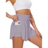 Coolmee Flowy Athletic Shorts for Women Gym Yoga Workout Running Short Pants Tennis Skort Skirt Casual Cute Clothes - 4 of 4