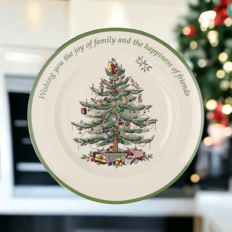 Spode Christmas Tree Round Sentiment Plate, 4 of 7