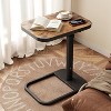 MaseiKar TV Tray Table, Adjustable Height & 90° Flip-Over Panel Design, Sofa Arm End Side Table for Eating Laptop Couch Bed Dinner or Small Spaces - 3 of 4