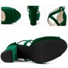 BLISSFUL STEP Women's Crisscross Strap Chunky Heel Platform Heeled Sandals - 3 of 3