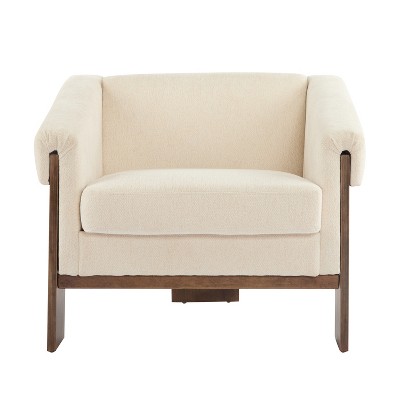 Christopher Knight Home Logan Mid-Century Modern Wooden Upholstered Accent Chair