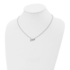 Chisel Stainless Steel Polished LOVE on an 18" Cable Chain Necklace - 1 of 4