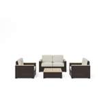 Palm Springs 4pc Outdoor Set with Loveseat, Chairs & Coffee Table - Home Styles
