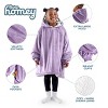 The Bare Homey - Kids Wearable Blanket Hoodie - Fleece Side Pockets - 3 of 4
