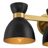 Possini Euro Design Possini Euro Axford 20" Wide Black and Gold 3-Light Bath Light - 3 of 4