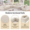1/2/3/4pcs Oversized Modular Sectional Sofa, Boucle Convertible Floor Sofa Couch Set 4B -ModernLuxe - 4 of 4