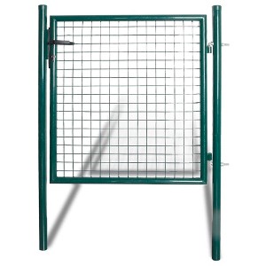 VidaXL Single Door Fence Gate Powder-Coated Steel - 1 of 4