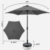 Ainfox 9ft Tilt crank Patio Umbrella with umbrella base Outdoor Umbrella, Pool Umbrella  for Market, Terrace, Beach, Outdoor Restaurant - 2 of 3