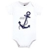 Hudson Baby Infant Boy Cotton Bodysuits, Nautical Anchor - image 2 of 4