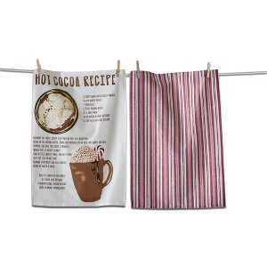 tagltd HOT COCOA RECIPE DISHTOWEL Set of 2 - 1 of 2