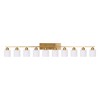 Maliang Gold Modern Vanity Light Over Mirror, Wall Sconces with Milky White Frosted Glass Shades, (Bulbs Not Included) - 2 of 4