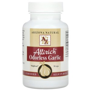 Arizona Natural Allirich, Odorless Garlic, 90 Caps (85 mg Per Capsule) - 1 of 2
