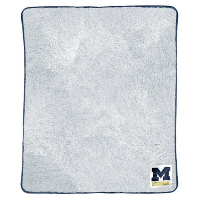 NCAA Michigan Wolverines Two-Tone Sherpa Throw Blanket