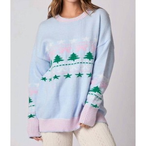 Women's Winter Girly Sweater - Peach Love - 1 of 3
