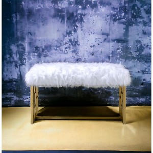 TiramisuBest Modern Lift Top Storage Bench with Pull-out Bed 1pc Dark Blue Velvet Tufted Solid Wood Furniture--Dark Blue - 1 of 4