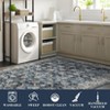 Floral Printed Area Rugs Vintage Distressed Throw Rugs with Non-Slip Backing, Non-Shedding Floor Carpet - 3 of 4