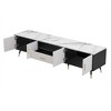 GlasFlength TV Stands and Consoles, Stylish Entertainment Center for Living Room, Modern Design for Classic Interiors, White,70.8”*15.7”*17.7" - 2 of 4