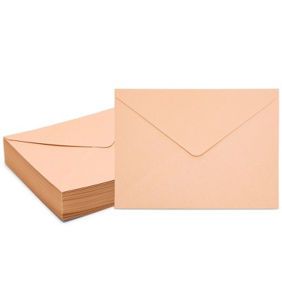 Paper Junkie 50-Pack Blush Pink A7 Envelopes 5 x 7 V-Flap for Invitation & Greeting Cards