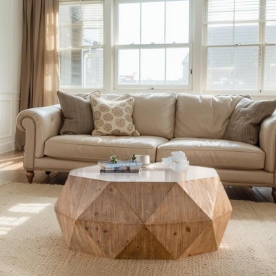 NicBex Modern Minimalist Coffee Table Wood Living Room Tables Home Decor Round Center Table for Living Room, Office