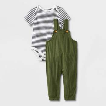 Baby Boys' 2pc Short Sleeve Bodysuit & Overalls Set - Cat & Jack™