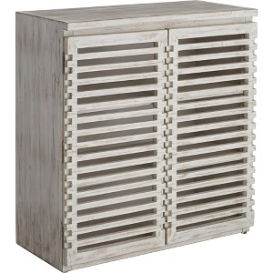 Crestview Collection Hudson 32" Wide Slat Door Accent Cabinet - 1 of 4