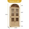 High arched bookcase, 71.7 inches, with 2 inner drawers, freestanding storage cabinet with anti-tip device, suitable for living room, bedroom - 2 of 4