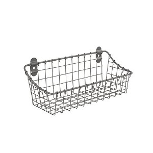 Spectrum Diversified Vintage Cabinet & Wall Mount Basket, Small, Industrial Gray - 1 of 3