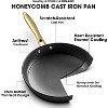 imarku Nonstick Cast Iron Skillet Set includes 8" and 12" pans with long-lasting nonstick coating. Oven safe, durable, and ideal for all cooktops - 3 of 4