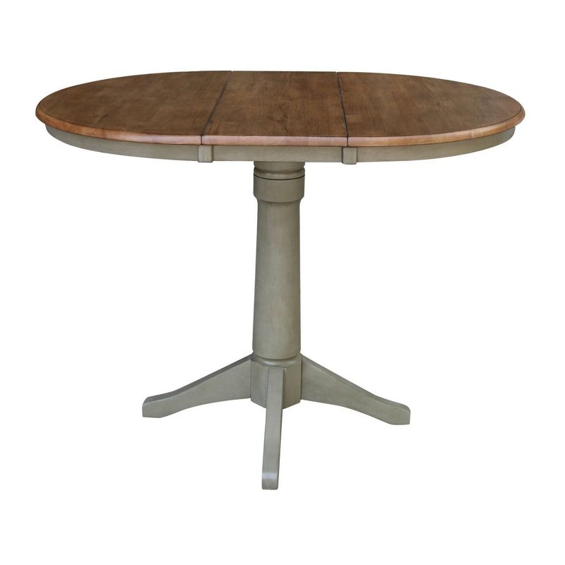 36" Magnolia Round Top Counter Height Dining Table with 12" Leaf - International Concepts, 6 of 10