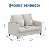 COZONY 52" Chenille Loveseat Accent Chair, Comfy Reading Sofa for Bedroom/Living Room, Tool-Free Setup - 2 of 4