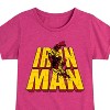 Girls' - Marvel - Iron Man Stacked Name Fitted Short Sleeve Graphic T-Shirt - 2 of 4