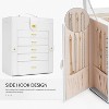 6-Tier Jewelry Box Organizer with 5 Drawers Leather Jewelry Storage Case for Women Girls Holder Organizer with Mirror - 2 of 4