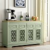 Festivo 57" Vintage Storage Accent Buffet Sideboard Cabinet Green - 2 of 4