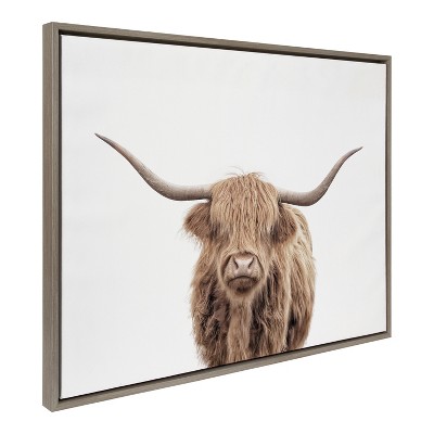 28" x 38" Sylvie This is Randall Framed Canvas by Amy Peterson Art Studio Gray - Kate & Laurel All Things Decor